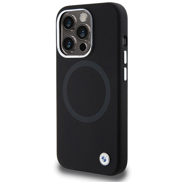 Hülle Bmw Bmhmp15lsilbk2 IPhone 15 Pro 6.1" Schwarz/Schwarz Signature Liquid Silikon MagSafe Case