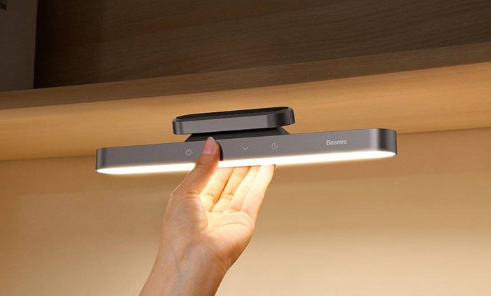 Lampe de chevet LED magnétique Baseus sous lampe d'armoire pour salle de cuisine à domicile gris (DGXC-C0G)