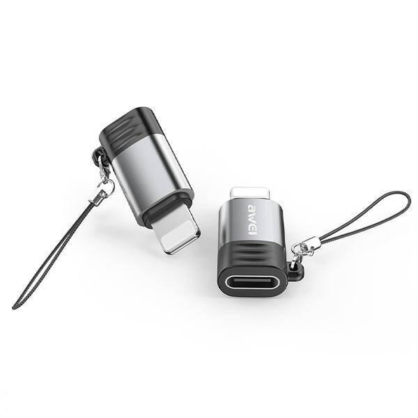 AWEI Adapter A11 USB-C/Lightning szary    /grey