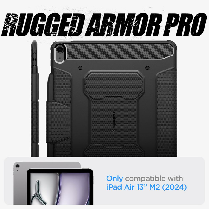 Spigen Rugged Armor IPad "PRO" AIR 13 2024 NOIR