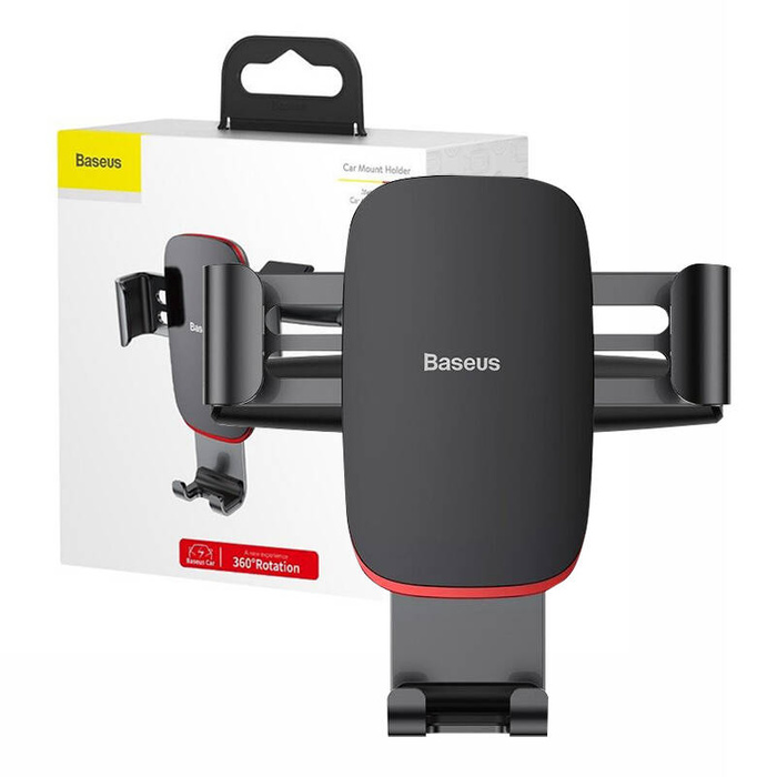 Baseus Metal Age Gravity Car Mount Metal Gravity Car Mount pour CD Slot Noir (SUYL-J01)