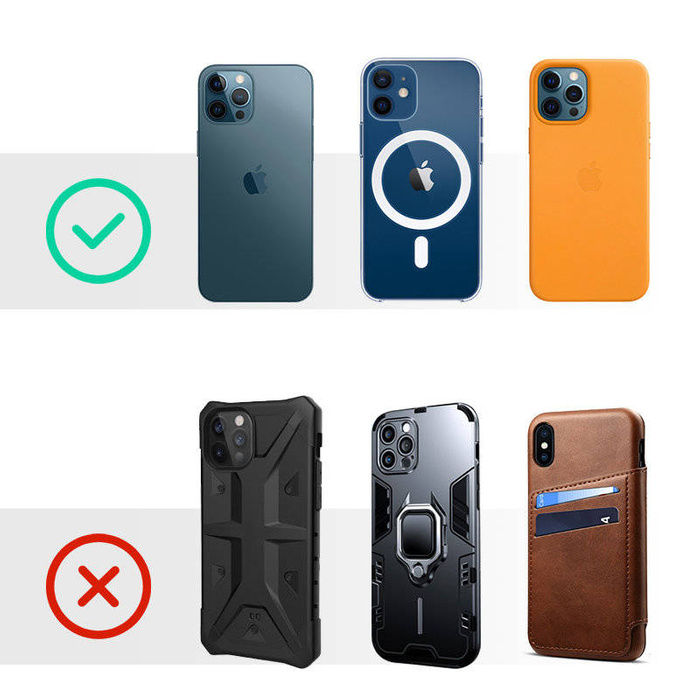 Caricabatteria da auto wireless Qi magnetico Joyroom (compatibile con MagSafe per iPhone) nero (JR-ZS240)