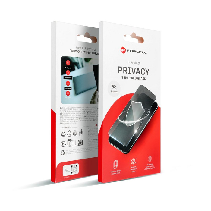 Szkło hartowane do iPhone 16 PLUS Forcell Privacy Glass czarne