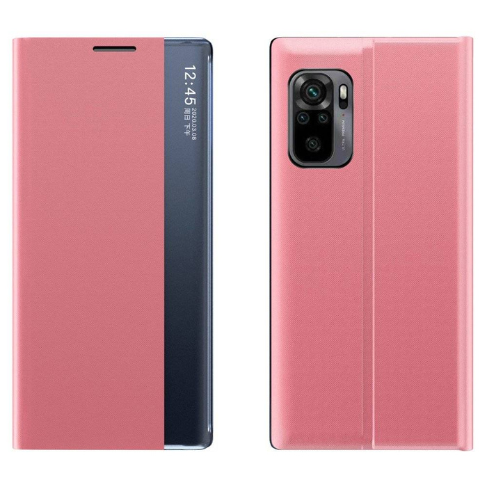 Kryt Sleep Case pouzdro s krytem Smart Cover Xiaomi Redmi K40 Pro+ / K40 Pro / K40 / Poco F3 růžový