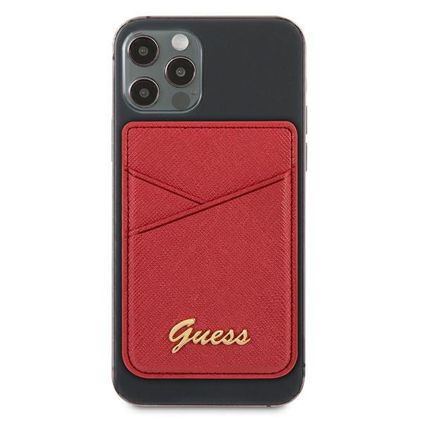 Case Guess Wallet Card Slot GUWMSSASLRE MagSafe Saffiano red / red