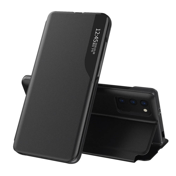Eco Leather View Case elegantní pouzdro pouzdro s flipovým krytem a funkcí stojánku Xiaomi Poco M3 / Xiaomi Redmi 9T černé