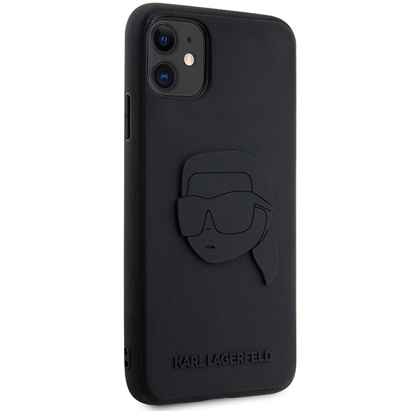 Karl Lagerfeld KLHCN613DRKNK iPhone 11 / Xr 6.1" noir/noircase Caoutchouc Karl Head 3D