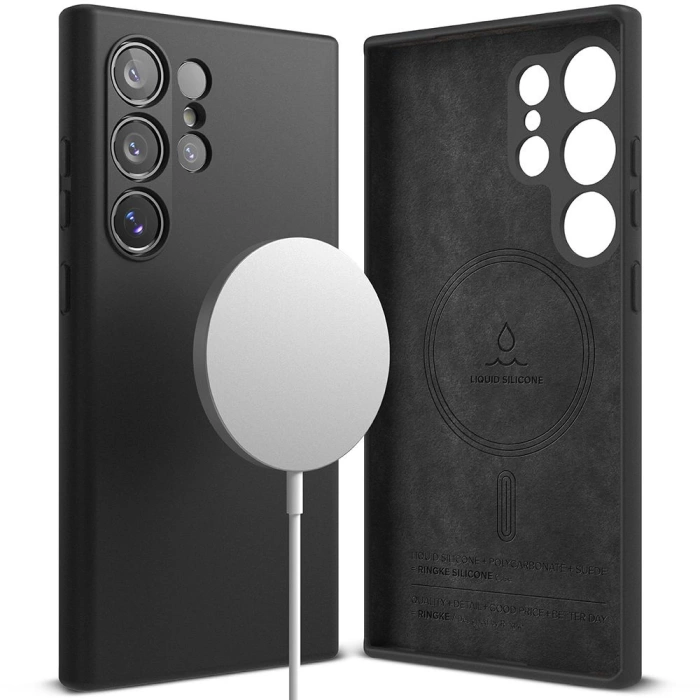 Etui Ringke Silicone Magnetic Magsafe Samsung Galaxy S24 Ultra Black Case