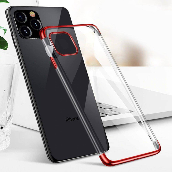 Pouzdro Čirá barva case gelový kryt pouzdro s kovovým okrajem Xiaomi Redmi Note 11 Pro+ 5G / 11 Pro 5G / 11 Pro červený Case