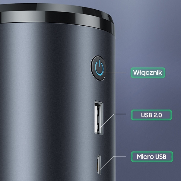 USAMS UV-C hordozható légsterilizátor fekete szürke