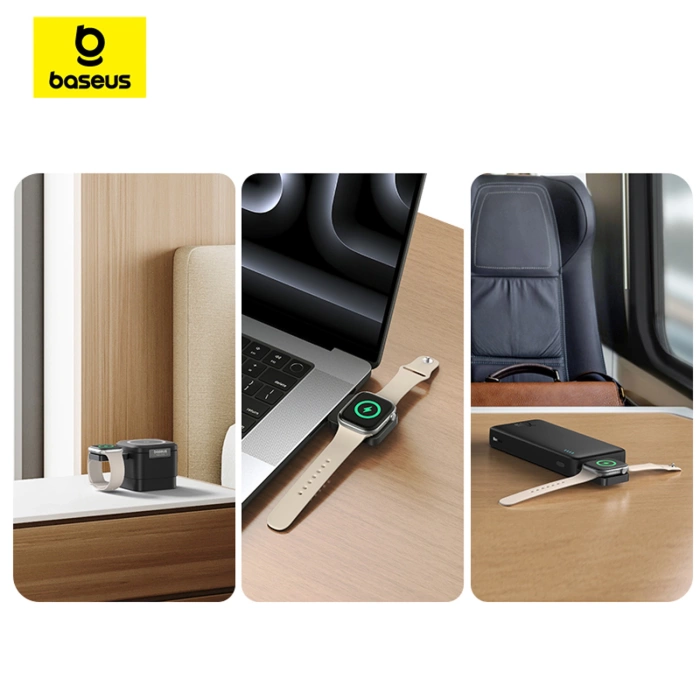 Baseus MagPro 2,5W magnetisches induktives Ladegerät für Apple Watch - Schwarz