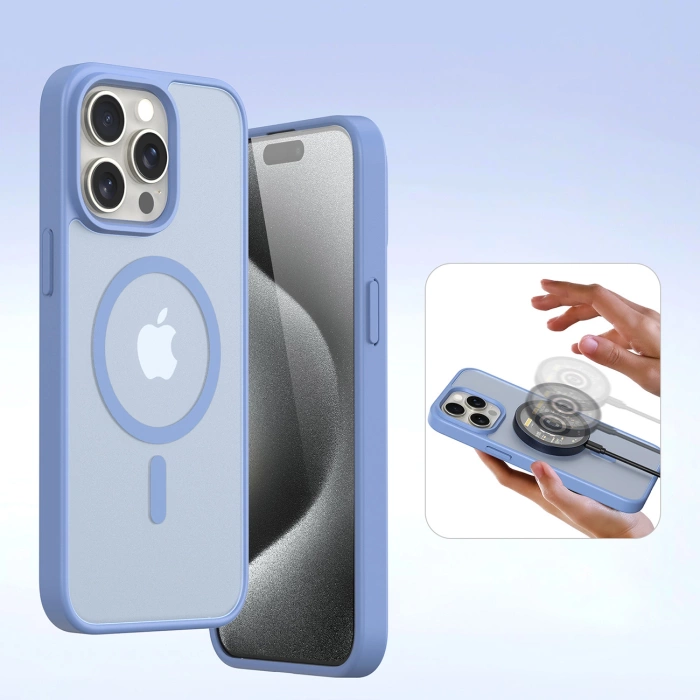 Dux Ducis Lawa Leather Case for iPhone 15 Pro - Blue