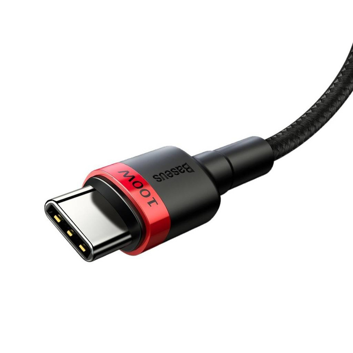 USB-C BASEUS Cafule QC 3.0 PD 2.0 100W 5A 2m red-black Cable