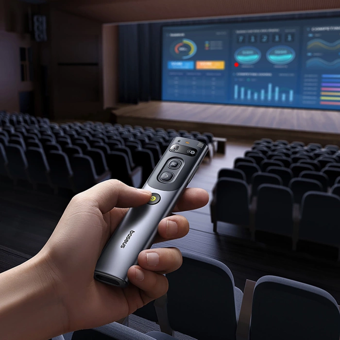 Baseus Orange Dot Laserpointer mit KI und automatischer Übersetzung - Grau (mit Batterie)
