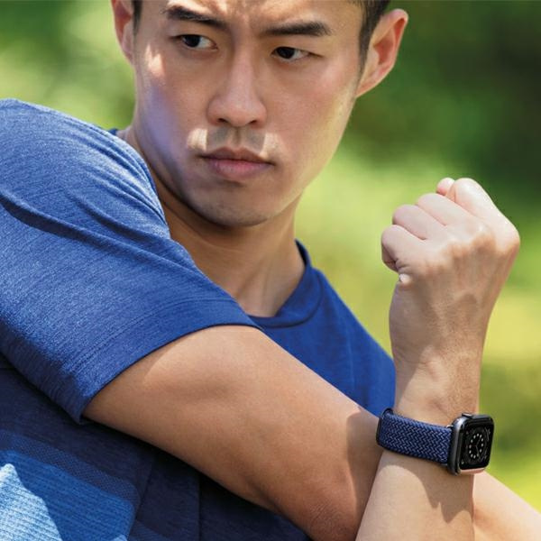 Uniq Aspen Apple Watch 40/38 / 41mm Geflochten grau / granitgrau