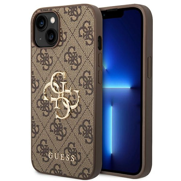 Hülle Guess iPhone 14 Plus 6,7" braun/braun hartcase 4G Big Metal Logo