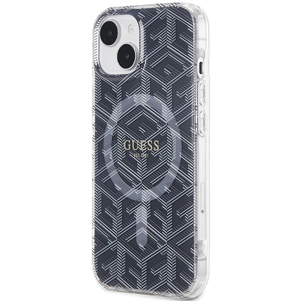 Etui Guess GUHMP15MHGCUSTGK iPhone 15 Plus / 14 Plus 6.7" czarny/black hardcase IML GCube MagSafe Case