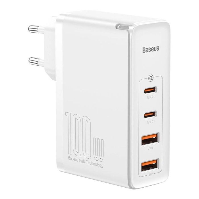 Baseus GaN2 Pro rychlá nabíječka 100W USB / USB Type C Quick Charge 4+ Power Delivery bílá (CCGAN2P-L02)
