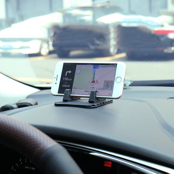 Univerzální držák silikonový stojan do auta telefon nano podložka černá