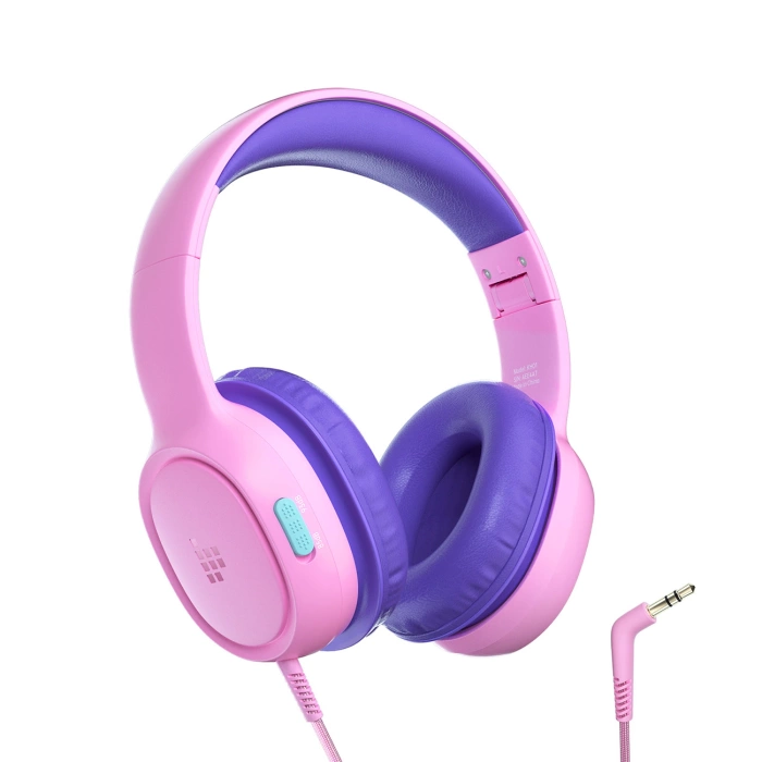 Tronsmart KH01 Wired Headphones for Kids, Safe - Pink