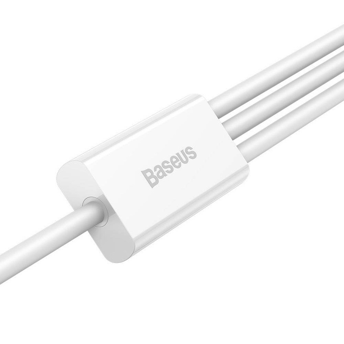 [APRÈS RETOUR] Câble USB Baseus Superior 3en1 - Lightning / USB Type C / micro USB 3,5 A 1,5 m Blanc (CAMLTYS-02)