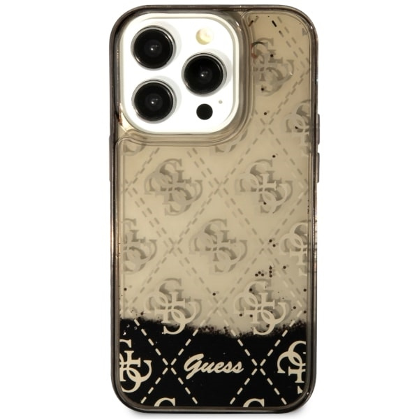 Funda Guess GUHCP14LLC4PSGK iPhone 14 Pro 6.1" negro/negro durocase Liquid Glitter 4G Transculent Case