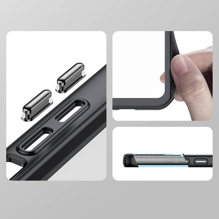 Funda Outer Space para Samsung Galaxy S23+ con marco flexible negro