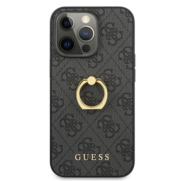 Hülle GUESS Apple iPhone 13 Pro 4G mit Ring Stand grau Hardcase
