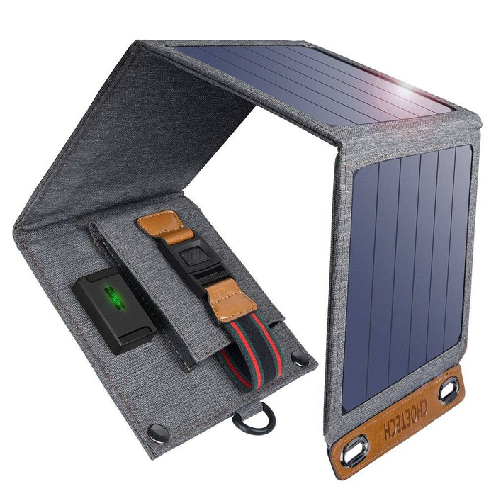 Choetech Travel Solar Solar PV Charger 14W with USB 5V / 2.4A Solar Panel Gray (SC004)