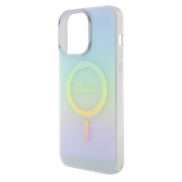 Funda Guess GUHMP15XHITSQ iPhone 15 Pro Max turquesa/turquesa durocase IML Iridescent MagSafe Case