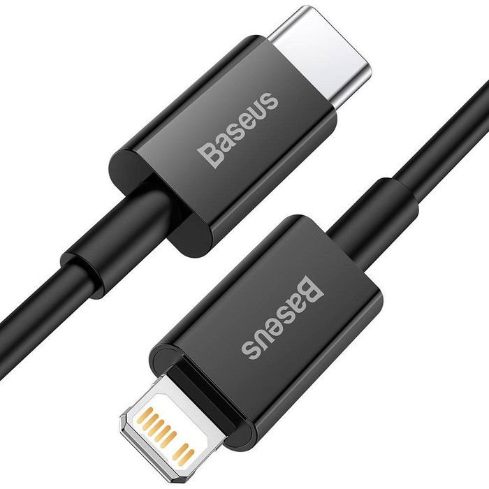 Baseus Superior USB Type C kabel - Lightning rychlé nabíjení Výkon 20 W 1 m černý (CATLYS-A01)