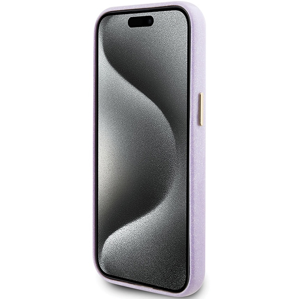 Guess GUHCP15SPGMCSL iPhone 15 6.1" lila/lila hartcase Glitter Glossy Script