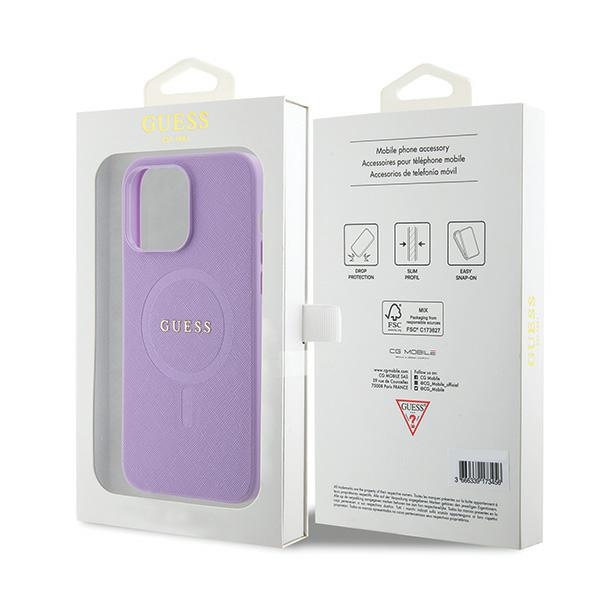 Guess GUHMP15XPSAHMCU iPhone 15 Pro Max 6,7" viola/porpora rigidocase Saffiano MagSafe