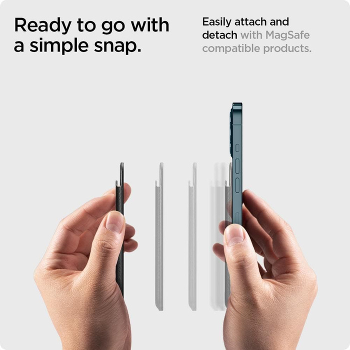 Spigen Valentinus MagSafe Portacarte universale Magnetico Nero Case