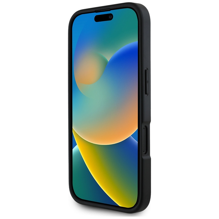 Etui Karl Lagerfeld HC Grained PU         Cardslot Metal Signature do iPhone 16 czarny