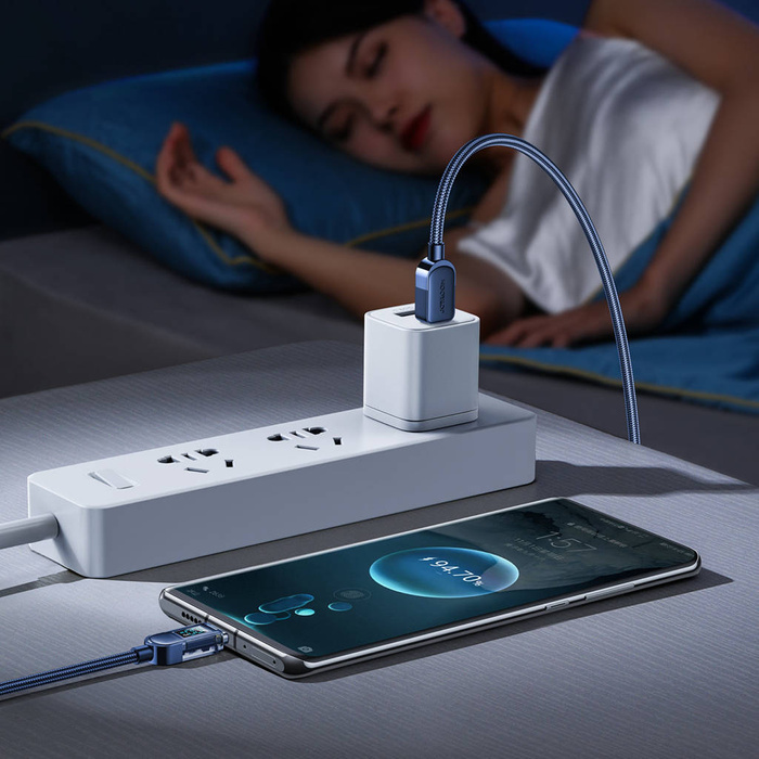Joyroom USB C - Câble USB C 100W pour charge rapide et transfert de données 1,2 m bleu (S-CC100A4)