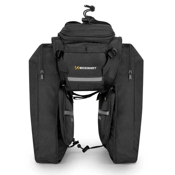 Bolsa portabicicletas espaciosa Wozinsky 35L (cubierta de lluvia incluida) negra (WBB19BK)
