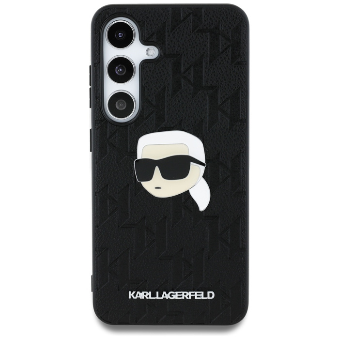 Etui Karl Lagerfeld Leather Monogram Pin  Logo Karl Head do Samsung Galaxy S25 czarny