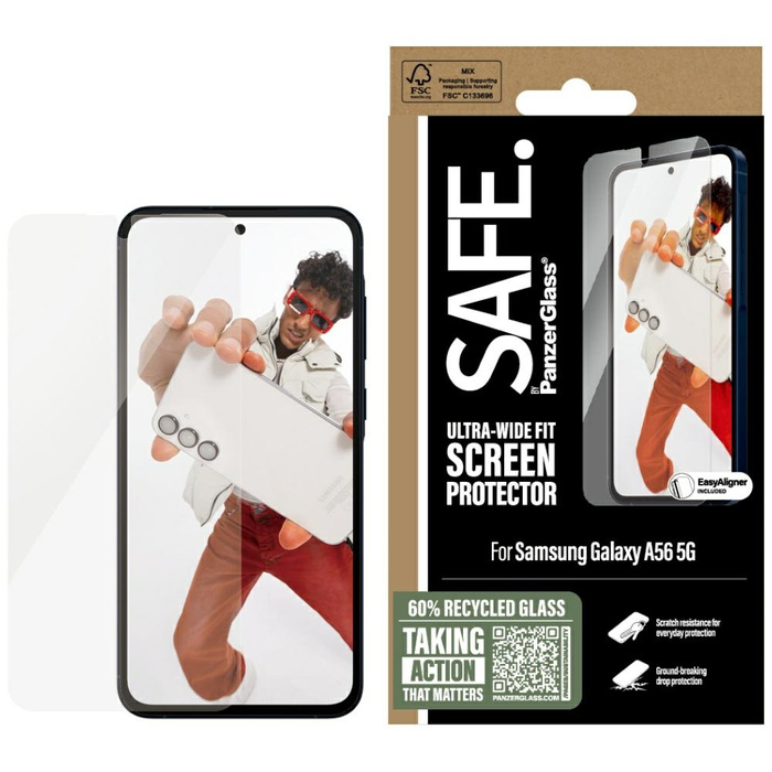 Szkło hartowane SAFE by PanzerGlass       Ultra-Wide Fit do Samsung Galaxy A56 5G