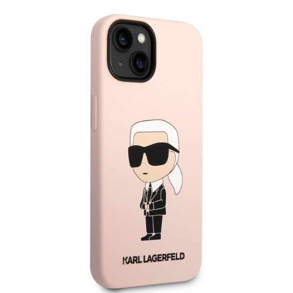 Karl Lagerfeld KLHMP14SSNIKBCP iPhone 14 6,1" hardcase pink/pink Silicone Ikonik MagSafe