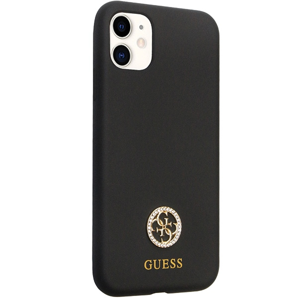 Coque Guess GUHCN614DGPK iPhone 11 / Xr 6.1" noir/noircase Silicone Logo Strass 4G Case