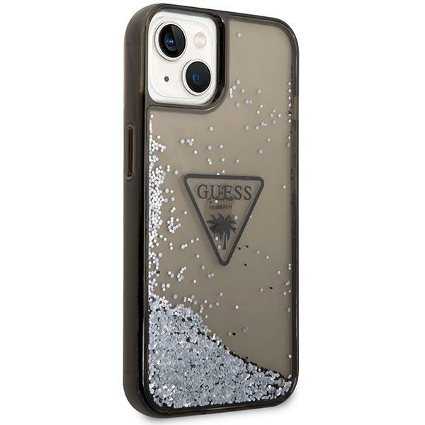 Case GUESS Apple iPhone 14 Plus Liquid Glitter Palm Collection Black Hardcase