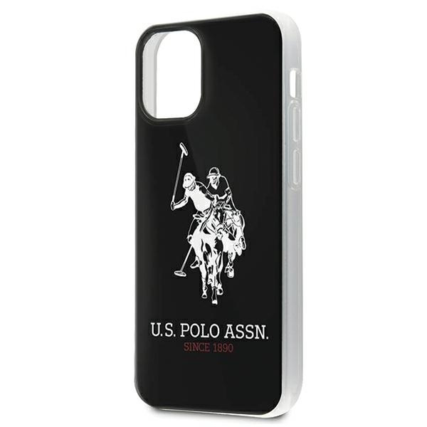 Cover US POLO Apple iPhone 12 Mini Shiny Big Logo USHCP12STPUHRBK Custodia nera