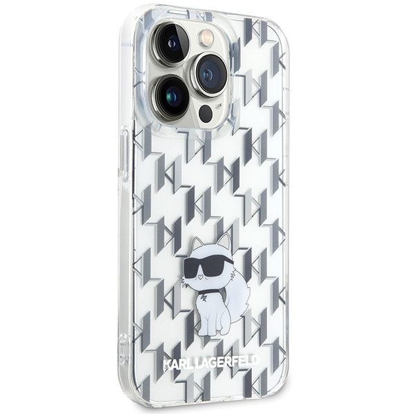 Etui Karl Lagerfeld KLHCP15LHNCMKLT iPhone 15 Pro 6.1" transparent hardcase Monogram Choupette Case