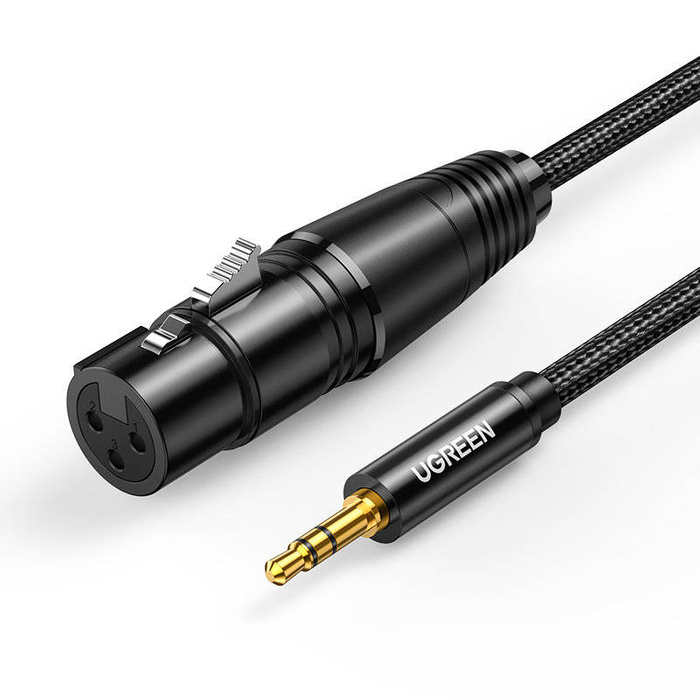 Ugreen Audiokabel 3,5 mm Miniklinke (männlich) - XLR (weiblich) 2 m schwarz (AV182)