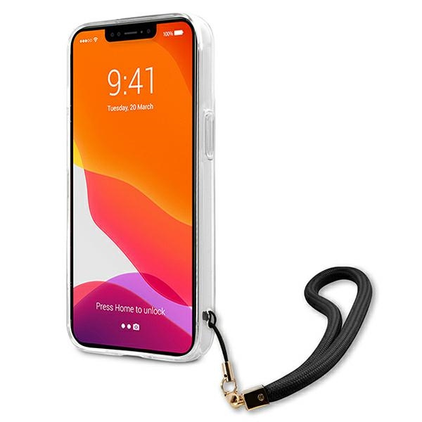 Černé pevné Pouzdro GUESS Apple iPhone 13 Pro Max Camo Strap Collection