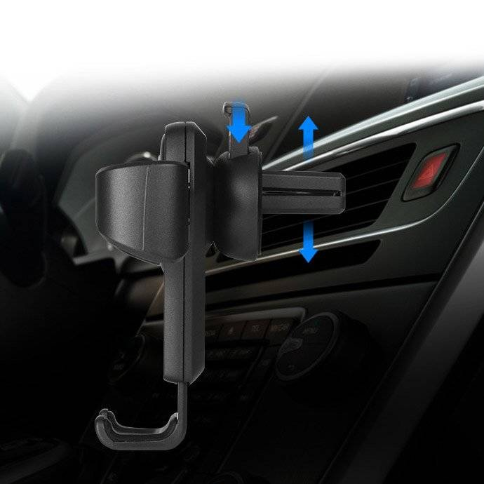 Car Holder H01 Auto Halter Lüftungsgitter Halterung Gravity Automatischer schwarz