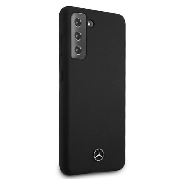 Hülle MERCEDES Samsung Galaxy S21 Silikon Linie MEHCS21SSILBK Schwarz HardHülle