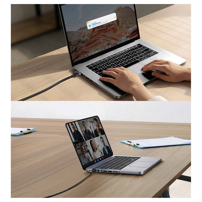 Baseus high Speed Six types of RJ45 Gigabit network cable (flat cable)15m Black