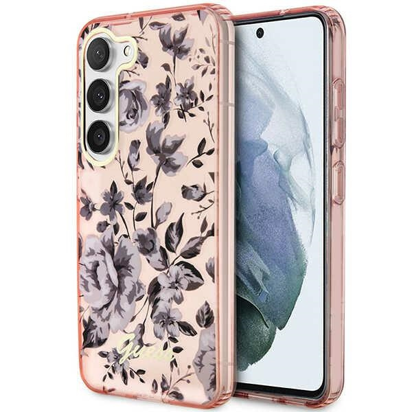 Case Guess GUHCS23MHCFWSP S23 Plus S916 pink/pink hardcase Flower Collection Case